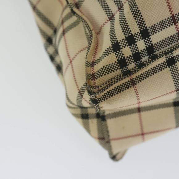 BURBERRY Nova Check Black label Hand Bag Canvas Beige Auth bs11104 - Picture 14 of 16